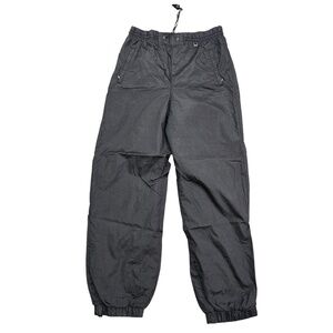 Vintage Black Bear Ski Pants Mens Medium Nylon Elastic Waist Snow Outdoor 90s